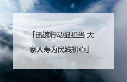 迅速行动显担当 大家人寿为民践初心