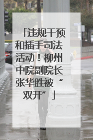 违规干预和插手司法活动！柳州中院副院长张华胜被“双开”