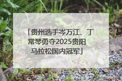 贵州选手岑万江、丁常琴勇夺2025贵阳马拉松国内冠军