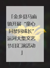 金乡县马庙镇开展“童心同梦同成长”运河大集文艺节目汇演活动