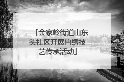 金家岭街道山东头社区开展鲁绣技艺传承活动