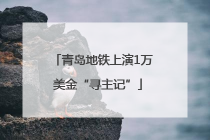 青岛地铁上演1万美金“寻主记”