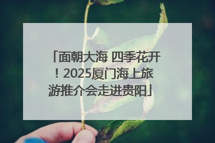 面朝大海 四季花开！2025厦门海上旅游推介会走进贵阳