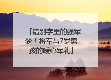 错别字里的强军梦！将军与7岁男孩的暖心军礼