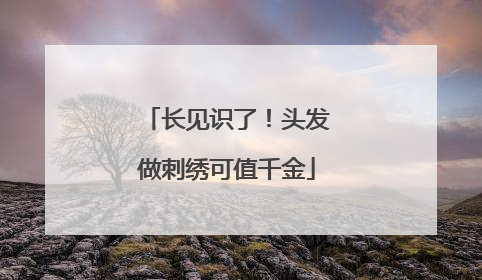 长见识了！头发做刺绣可值千金