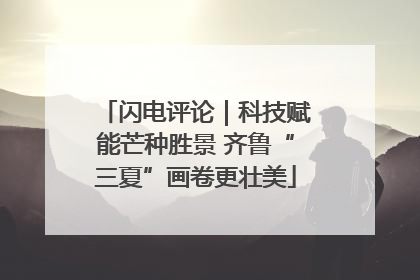 闪电评论｜科技赋能芒种胜景 齐鲁“三夏”画卷更壮美