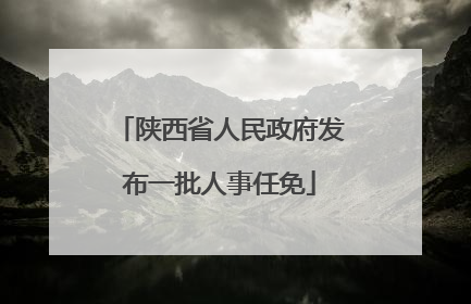陕西省人民政府发布一批人事任免