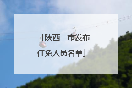 陕西一市发布任免人员名单