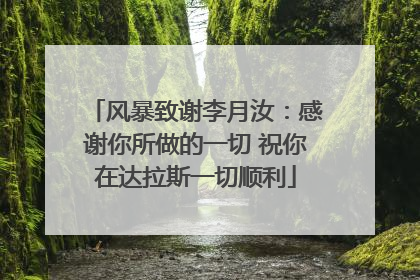 风暴致谢李月汝：感谢你所做的一切 祝你在达拉斯一切顺利