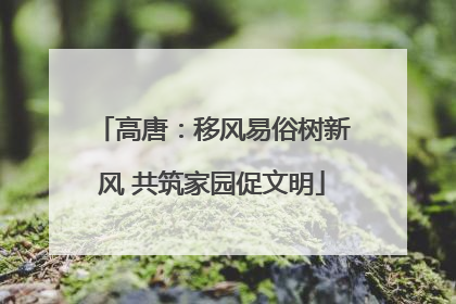 高唐：移风易俗树新风 共筑家园促文明