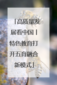 高质量发展看中国丨特色教育打开五育融合新模式