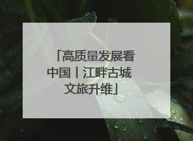 高质量发展看中国丨江畔古城 文旅升维