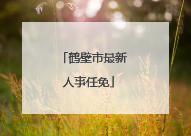 鹤壁市最新人事任免