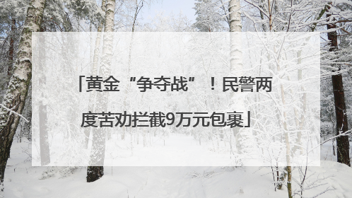 黄金“争夺战”！民警两度苦劝拦截9万元包裹