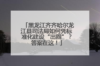 黑龙江齐齐哈尔龙江县司法局如何凭标准化建设“出圈”？答案在这！