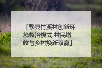 黟县竹溪村创新环境整治模式 村民增收与乡村焕新双赢