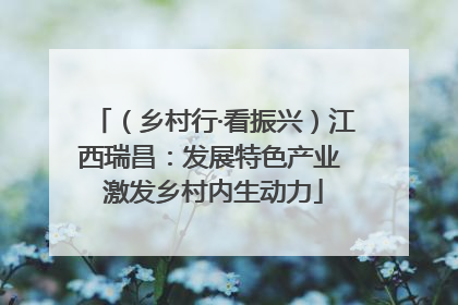 （乡村行·看振兴）江西瑞昌：发展特色产业 激发乡村内生动力