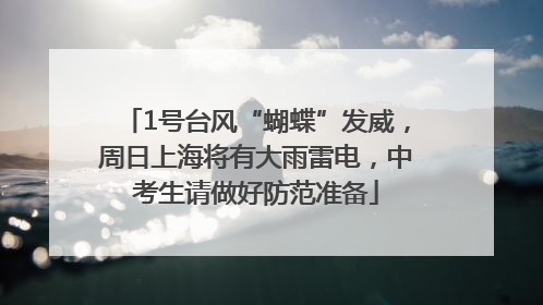1号台风“蝴蝶”发威，周日上海将有大雨雷电，中考生请做好防范准备