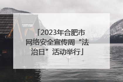 2023年合肥市网络安全宣传周“法治日”活动举行