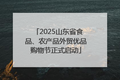 2025山东省食品、农产品外贸优品购物节正式启动