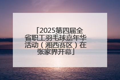 2025第四届全省职工羽毛球嘉年华活动（湘西赛区）在张家界开幕