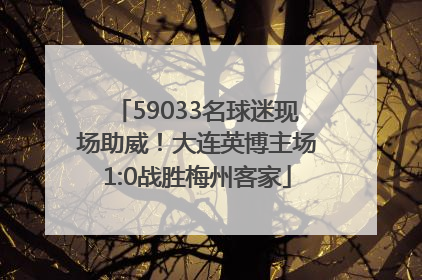 59033名球迷现场助威！大连英博主场1:0战胜梅州客家