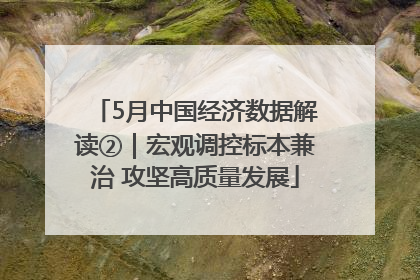 5月中国经济数据解读②｜宏观调控标本兼治 攻坚高质量发展