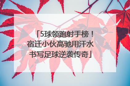 5球领跑射手榜！宿迁小伙高驰用汗水书写足球逆袭传奇