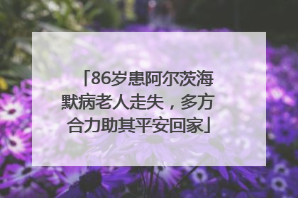 86岁患阿尔茨海默病老人走失，多方合力助其平安回家